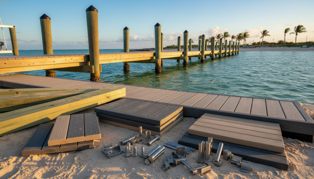best materials for dock construction in saltwater environments