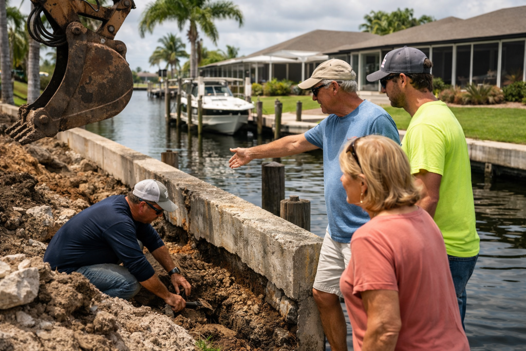 5 Seawall Construction Warning Signs Cape Coral, FL Homeowners Should Catch Early